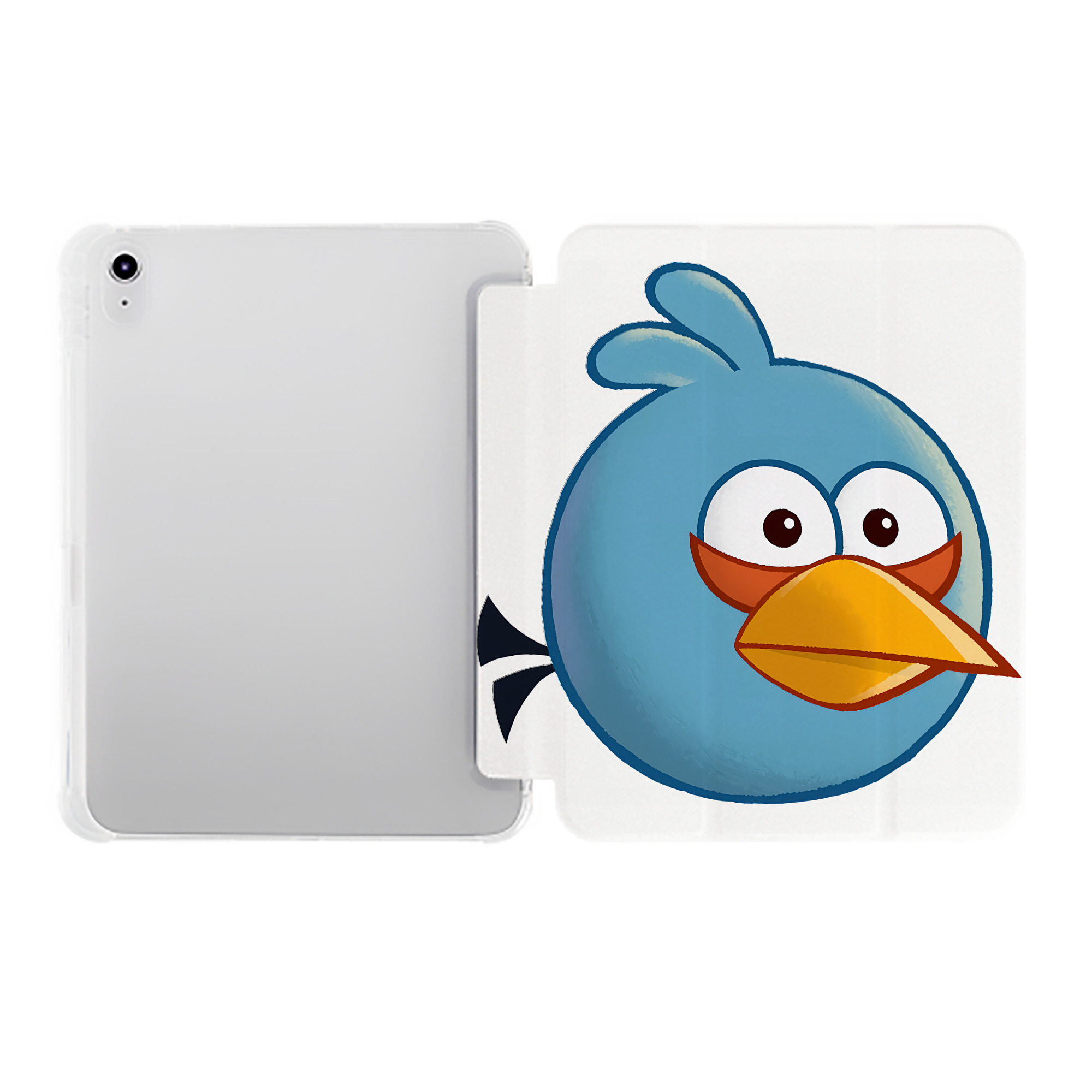 （画像用） Angry Birds アングリーバード IPad ケース ペン収納付き 三つ折りスタンド PUレザー×シリコン 対応機種9.5/10.5/10.9インチ
